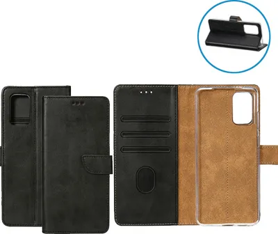Produktbild von starfix Kunstleder Book Flip-Tasche mit Kartenfach für Samsung Galaxy A72, schwarz