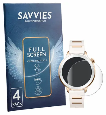 Produktbild von 4x Savvies Fullscreen Schutzfolie für Oppo Watch X3 Mini Displayschutz Folie Fullcover Klar Transparent