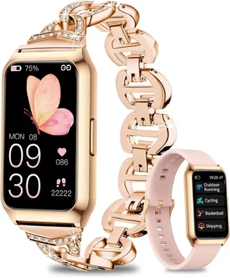 Produktbild von Fitoncloud Damen Smartwatch 1,47" Fitness Tracker mit 25 Sportmodi, SpO2, Herzfrequenz, Schlafmonitor, IP68 wasserdicht, lange Akkulaufzeit