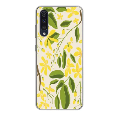 Produktbild von MuchoWow® Handyhülle Schutzhülle Hülle für Samsung Galaxy A50 Blume - Gelb - Muster Silikon Softcase Handy Hülle - Mobiltelefonhülle