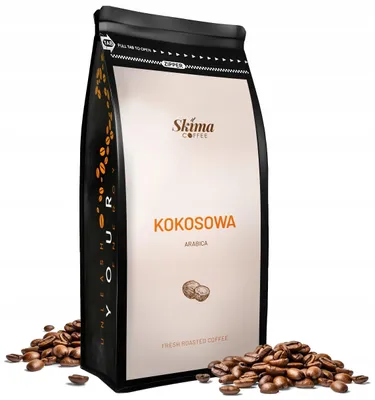 Image de Café en grains 1 kg NOIX DE COCO aromatisé 100 % Arabica fraîchement torréfié