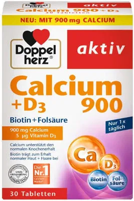 Produktbild von Doppelherz Calcium 900+d3, 30 St TAB