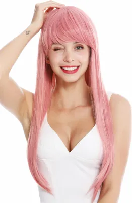 Produktbild von WIG ME UP Perücke Pony lang glatt Rosa YZF-41062-T2312