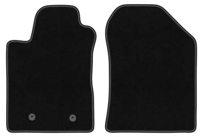 Produktbild von Velours-Fußmatten Vorne für Toyota Corolla Verso II 2004-2009 (7-Sitzer) – 2-tlg, Schwarz, passgenau – Wielganizator BASIC