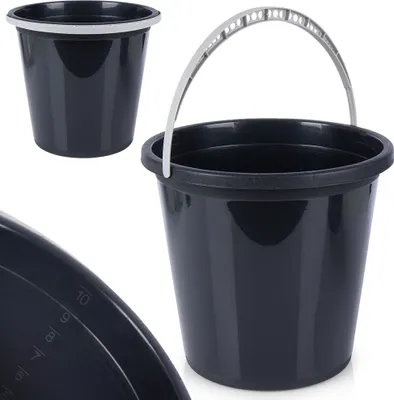 Produktbild von Vilde Eimer Putzeimer Kunststoff-Eimer Plastikeimer schwarz 10 L