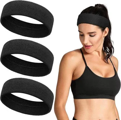 Produktbild von Famanu Sportkopfbedeckung – Schweißband – Fitnessband – Schwarz