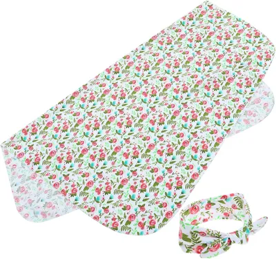 Produktbild von Set aus Pucktuch und Stirnband mit Rosenmuster für Neugeborene