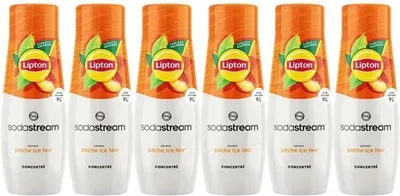 Image de Concentrés SODASTREAM - Pack de 6 concentrés Lipton Ice Tea - Jusqu'à 54 l de boissons - 440 ml