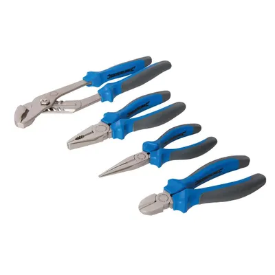 Produktbild von Profi-Zangen Set 4-teilig Kombizange Spitzzange Seitenschneider Wasserpumpenzange