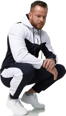 Produktbild von Herren Trainingsanzug | Freizeitanzug mit Kapuze | 0986 Navy-Weiß L