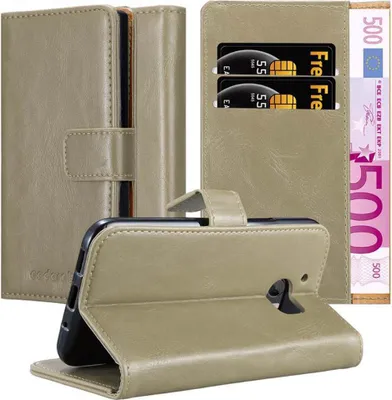 Produktbild von Cadorabo Hülle für HTC ONE M10 Schutzhülle in Braun Handyhülle Book Tasche Case Etui Luxury