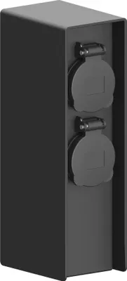 Produktbild von Ledvion Steckdose IP44 schwarz 4 Steckdosen