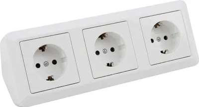 Produktbild von Steckdosenblock McPower Cup 250V/16A Aufbau weiß 3-fach Schutzkontakt