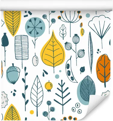 Produktbild von 10m VLIES TAPETE Rolle Kinderzimmer Blumen Pflanzen Blätter Natur XXL