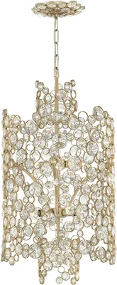 Productafbeelding van Elstead Anya hanglamp, E14, 6 lichtpunten, bladzilver
