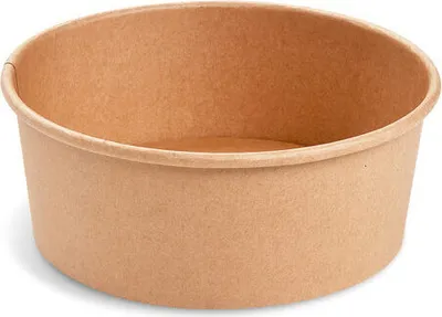 Produktbild von 1000x Salatschalen Feinkostschalen braun Ø150mm aus Pappe PE-beschichtet 750ml