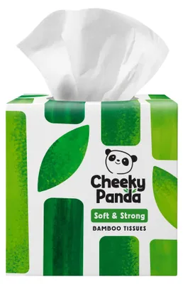Produktbild von The Cheeky Panda Kosmetiktücher Box – 3-lagig Taschentücher aus nachhaltigem Bambus hergestellt