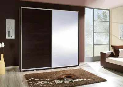 Produktbild von Kleiderschrank GILES Schwebetürenschrank mit Spiegel 205x215 cm