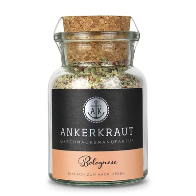 Produktbild von Ankerkraut Bolognese Gewürz Gewürzmischung im Korkenglas 100g