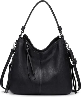 Produktbild von Handtasche Damen Kunstleder Umhängetasche Designer Schwarz