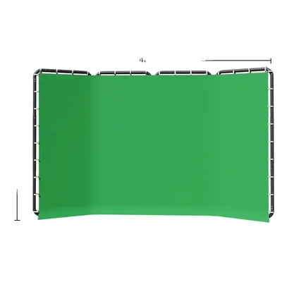 Obrázok produktu pre Prenosná zelená stena, jednofarebná, veľký rozmer 240x400 cm, 240x400cm zelená