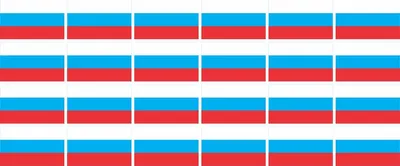 Produktbild von Mini Aufkleber Set - Pack glatt - 33x20mm - selbstklebender Sticker - Russian Federation - Flagge / Banner / Standarte fürs Auto, Büro, zu Hause und die Schule - 24 Stück