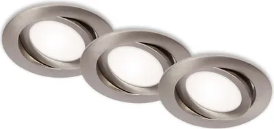 Obrázok produktu pre Briloner zapustené svetlá sada 3 3xLED doska 7W matný nikel