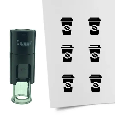 Obrázek produktu pro CombiCraft Stamp Coffee to-go 10mm kulatá - černý inkoust