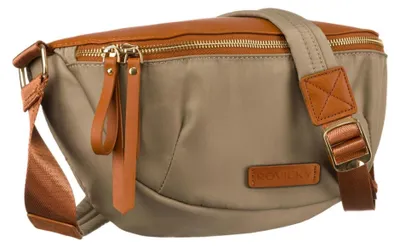 Obrázek produktu pro Rovicky dámská saszetka nylonová khaki a hnědá crossbody 30 cm