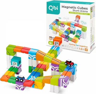 Produktbild von Klemmbausteine Magnetisch Qbi Stunt Arena: Action-Packed STEM Track