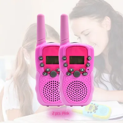 Produktbild von Kinder Walkie Talkie 2PCS Outdoor Remote Control Interaktives Spielzeug mit Hintergrundbeleuchtung LCD-Taschenlampe Urlaub Geschenk für Jungen und Mädchen