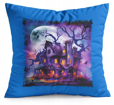 Zdjęcie produktu dla Poduszka Niebieska Prezent - Halloween