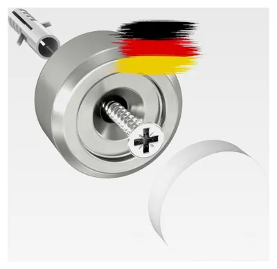 Produktbild von Türstopper Wand Edelstahl (1x) Wandpuffer zum Schrauben - Türpuffer Wand, Türstopper Wandmontage - Edles Design für Zuhause (zum Bohren, Weiß)