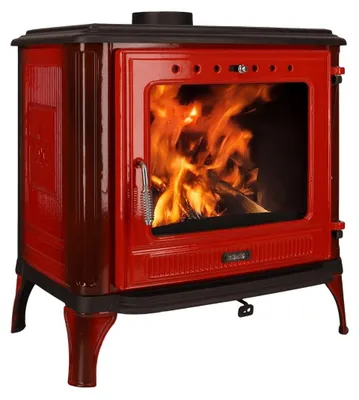 Produktbild von 365® Kaminofen Ferrox 75 rot emailliert 10,5 kW Gusseisen A+