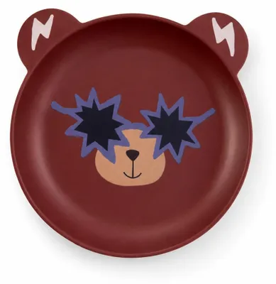 Immagine prodotto di Piatto per bambini in melamina RICE con motivo orsacchiotto, Ø 19 cm, senza BPA, opaco, lavabile in lavastoviglie
