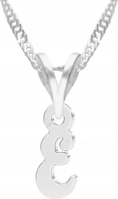 Image de Collier en argent lettre E argent 925