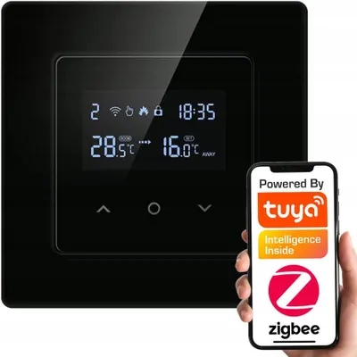 Produktbild von Tuya PSMART Intelligenter Thermostat 3A Schwarz ZigBee