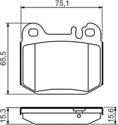 Produktbild von Bosch Bremsbelagsatz, Scheibenbremse Hinterachse 0 986 494 410