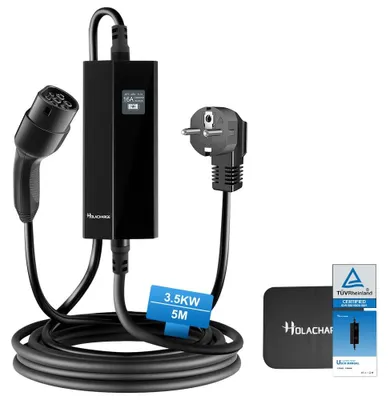 Productafbeelding van Laadkabel Auto 3,68 kW 5 Meter - Type 2 Stekker - Draagbare EV Oplader