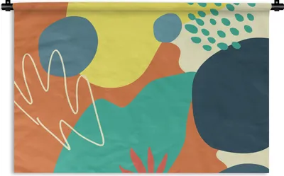 Produktbild von MuchoWow® Wandteppich Wandbehang Sommer - Flecken - Pastell 60x40 cm Tapisserie Dekoration Wandtuch - Wanddekorationen