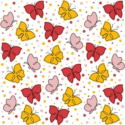 Produktbild von PAPSTAR Servietten 1/4-Falz, 33x33 cm rot, "Papillons" | Folie (30 Stück)