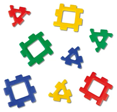 Produktbild von Giant Polydron 3D-Geometriebauteile Set 80 Teile Konstruktionsspielzeug