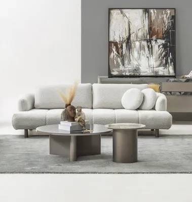 Image de Ensemble de salon moderne avec table basse 4 places et table d'appoint