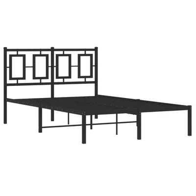 Obrázek produktu pro Kovový rám postele s čelem černý 120 x 190 cm