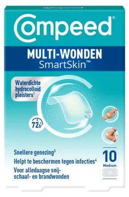 Productafbeelding van Compeed Smartskin Multi-wond Medium (10 stuks)