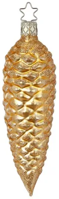 Produktbild von Inge Glas Christbaumschmuck goldener Zapfen (13,5cm)