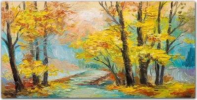 Produktbild von Coloray Bild aus Leinwand 120x60 Leinwand Dekoration - Wald