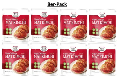 Produktbild von 8er-Pack JONGGA Napa Cabbage Kimchi geschnitten 80g
