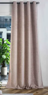 Produktbild von Verdunkelungsvorhang HxB 245x135 cm Beige »Nürnberg« Ösen Raffhalter Chenille samtig weich geschmeidig fallend 202420