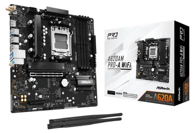 Image de ASROCK ASRock A620AM Pro-A WiFi         AM5 mATX HDMI          DDR5